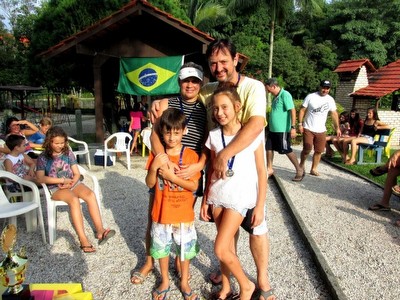 Campeã da prova dança em família